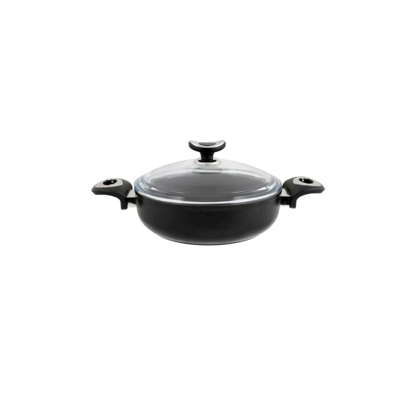 Кастрюля Leggno Plus, 24 см, черная