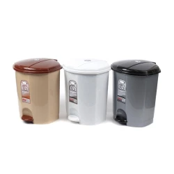 Ведро для мусора Dunya Plastik пластмассовое с педалью, 5 л (разные цвета)