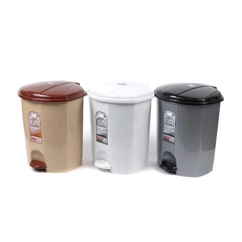 Ведро для мусора Dunya Plastik пластмассовое с педалью, 5 л (разные цвета) Ведро для мусора Dunya Plastik пластмассовое с педалью, 5 л (разные цвета)