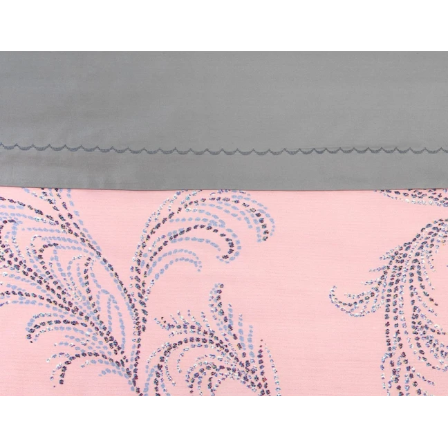 Комплект постельного белья Артпостель Жюли, пододеяльник 175x215 см, простыня 220x240 см, наволочка 50x70/70x70 см, двуспальный, мако-сатин, серый/розовый Комплект постельного белья Артпостель Жюли, пододеяльник 175x215 см, простыня 220x240 см, наволочка 50x70/70x70 см, двуспальный, мако-сатин, серый/розовый