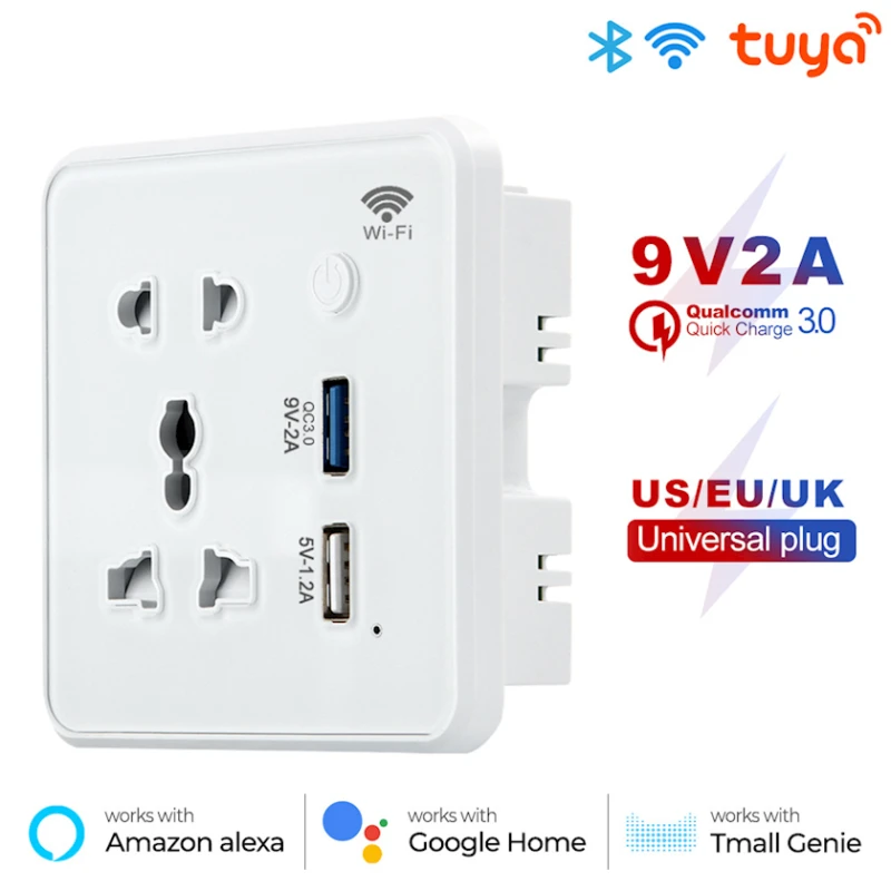 Умная розетка Tuya Smart Life WiFi Dual USB-A White Умная розетка Tuya Smart Life WiFi Dual USB-A White