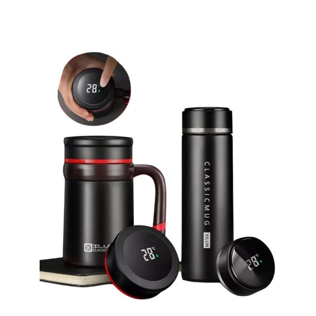 Termo fincan və termos dəsti Xilun, 500 ml, qara