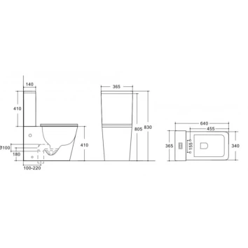 Унитаз Gold Banyo B0-906, черный Унитаз Gold Banyo B0-906, черный