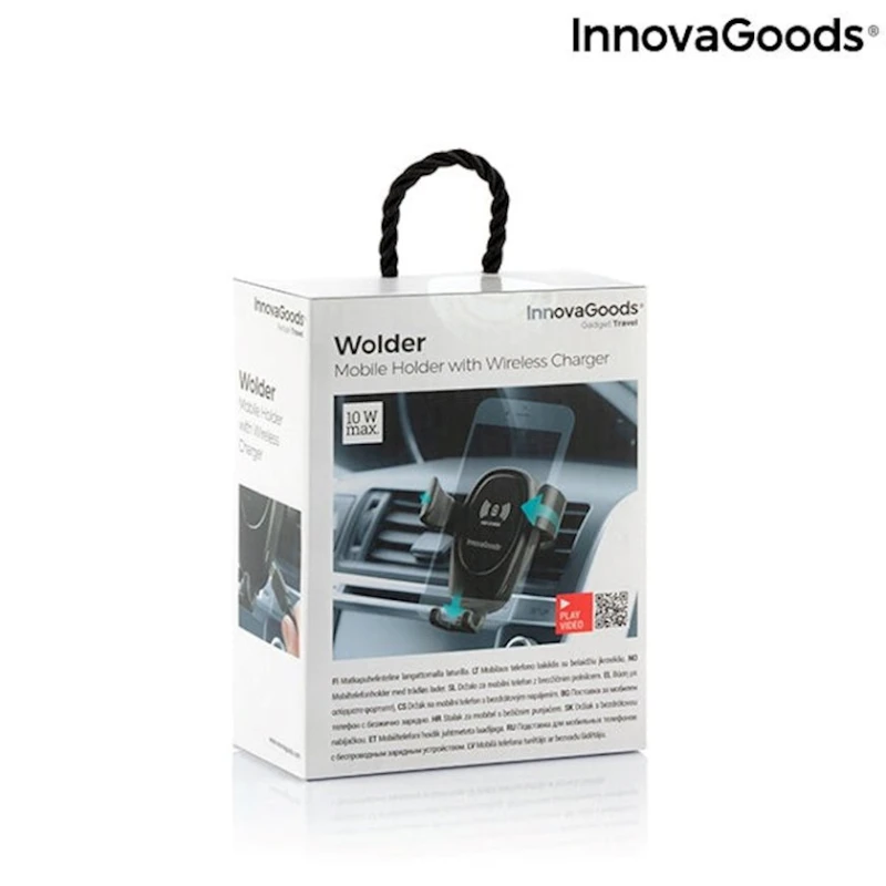 Автомобильный держатель с беспроводной зарядкой InnovaGoods Wolder V0103067