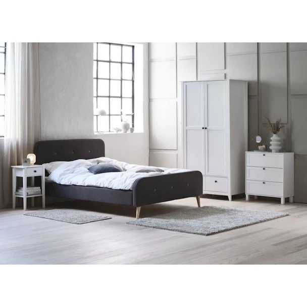 Прикроватная тумбочка JYSK Nordby, 42х32x65 см, белая Прикроватная тумбочка JYSK Nordby, 42х32x65 см, белая