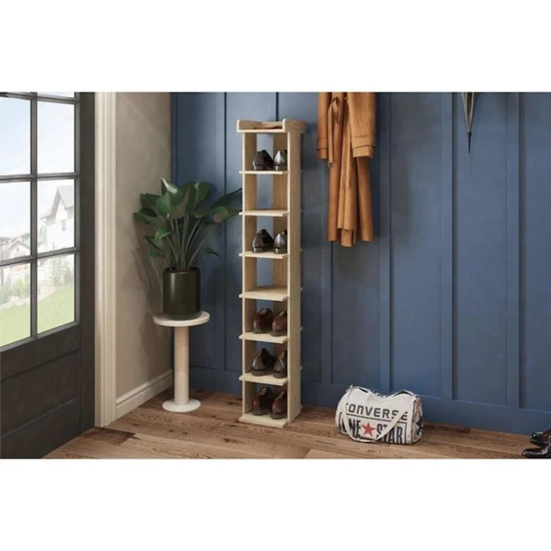 Подставка для обуви, ЛДСП, сонома, 162.8x30x25 см