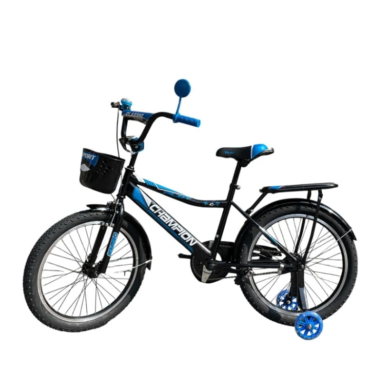 Детский велосипед Chempion 20, черный/синий