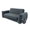 Двухместный надувной диван-трансформер Intex Pull-Out Sofa с насосом, ПВХ, черный, 203х224х66 см Двухместный надувной диван-трансформер Intex Pull-Out Sofa с насосом, ПВХ, черный, 203х224х66 см