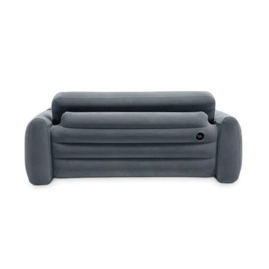 Двухместный надувной диван-трансформер Intex Pull-Out Sofa с насосом, ПВХ, черный, 203х224х66 см Двухместный надувной диван-трансформер Intex Pull-Out Sofa с насосом, ПВХ, черный, 203х224х66 см