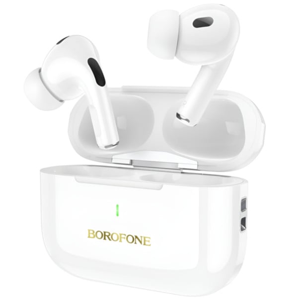 Беспроводные наушники Borofone BW59 Plus White + Проводные наушники Hoco M97 White