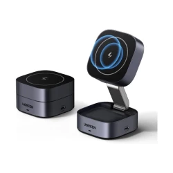 Беспроводное зарядное устройство Ugreen W256 20W, Серый Беспроводное зарядное устройство Ugreen W256 20W, Серый