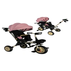 Трехколесный велосипед BB-217, 3-5 лет, розовый/черный