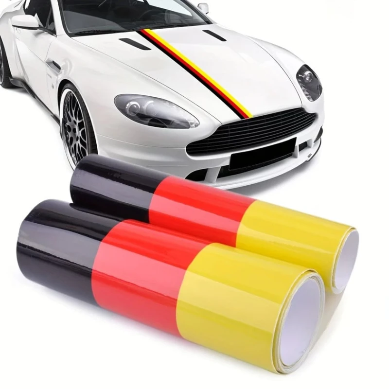 Avtomobil üçün yarış şeridi stikerləri, yarıparıldayan örtük, kağız material, tək istifadəlik, dördkünc, kapot və ban üçün