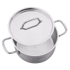 Набор посуды Korkmaz Alfa A1660, нержавеющая сталь, с крышкой, 9 предметов, серебристый Набор посуды Korkmaz Alfa A1660, нержавеющая сталь, с крышкой, 9 предметов, серебристый