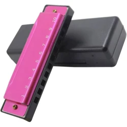 Губная гармошка Harmonica RST-0059, 10х25х10 см, метал, красный Губная гармошка Harmonica RST-0059, 10х25х10 см, метал, красный