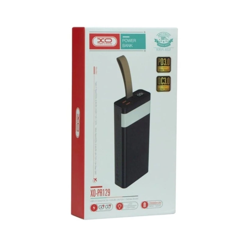 Внешний аккумулятор XO PR129 PD 22.5W 20000 mAh Black