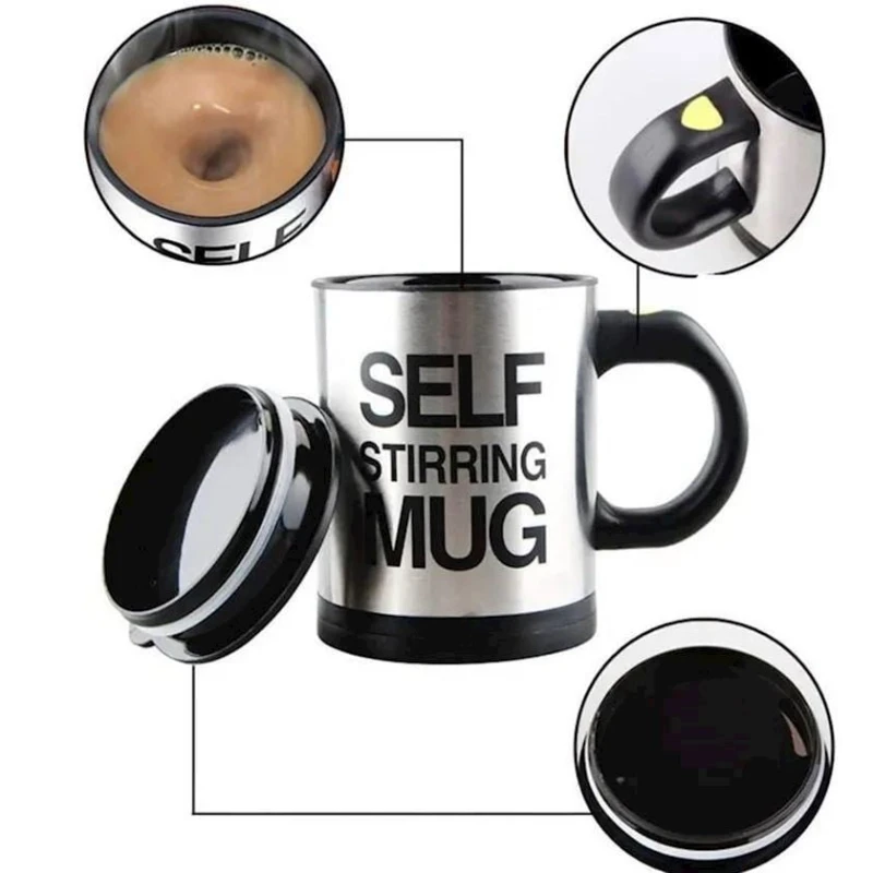 Termo fincan Smart Mixer Coffee, qara/gümüşü