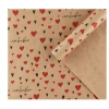 Упаковочная бумага With love, 50x70 см, бежевая/красная Упаковочная бумага With love, 50x70 см, бежевая/красная