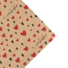 Упаковочная бумага With love, 50x70 см, бежевая/красная Упаковочная бумага With love, 50x70 см, бежевая/красная