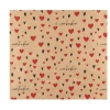 Упаковочная бумага With love, 50x70 см, бежевая/красная Упаковочная бумага With love, 50x70 см, бежевая/красная
