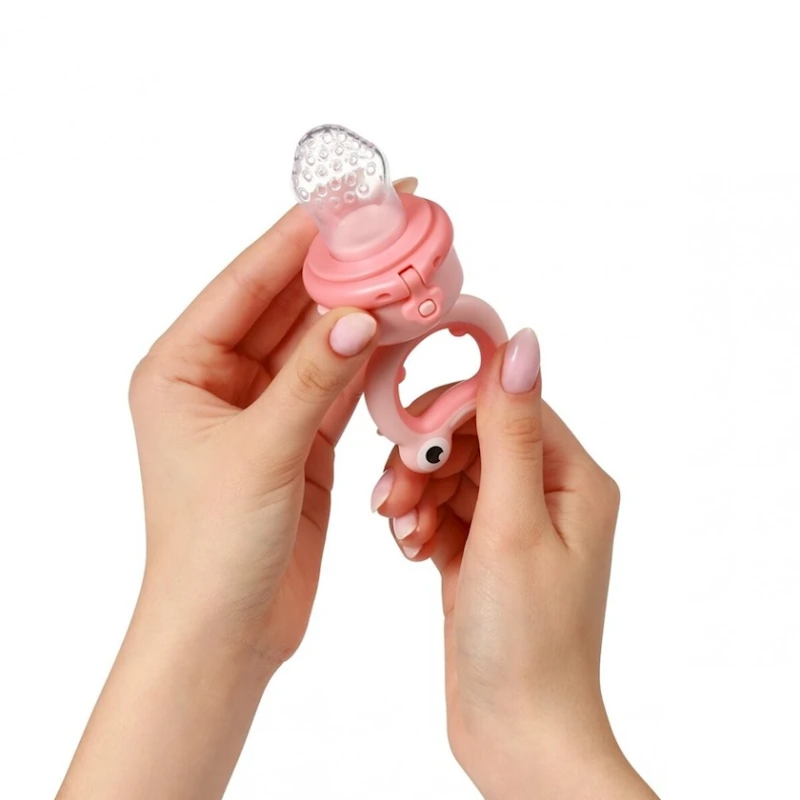 Nibler Babyono Frog 1543, 5x12 sm, silikon/polipropilen, çəhrayı Nibler Babyono Frog 1543, 5x12 sm, silikon/polipropilen, çəhrayı