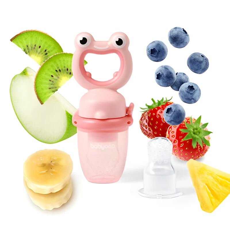 Nibler Babyono Frog 1543, 5x12 sm, silikon/polipropilen, çəhrayı Nibler Babyono Frog 1543, 5x12 sm, silikon/polipropilen, çəhrayı