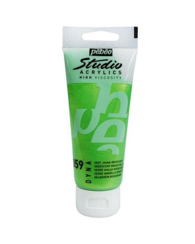 Akril boya Pebeo Studio Acrylics Dyna Iridescent Green Yellow, iridentsent yaşıl-sarı, 100 ml