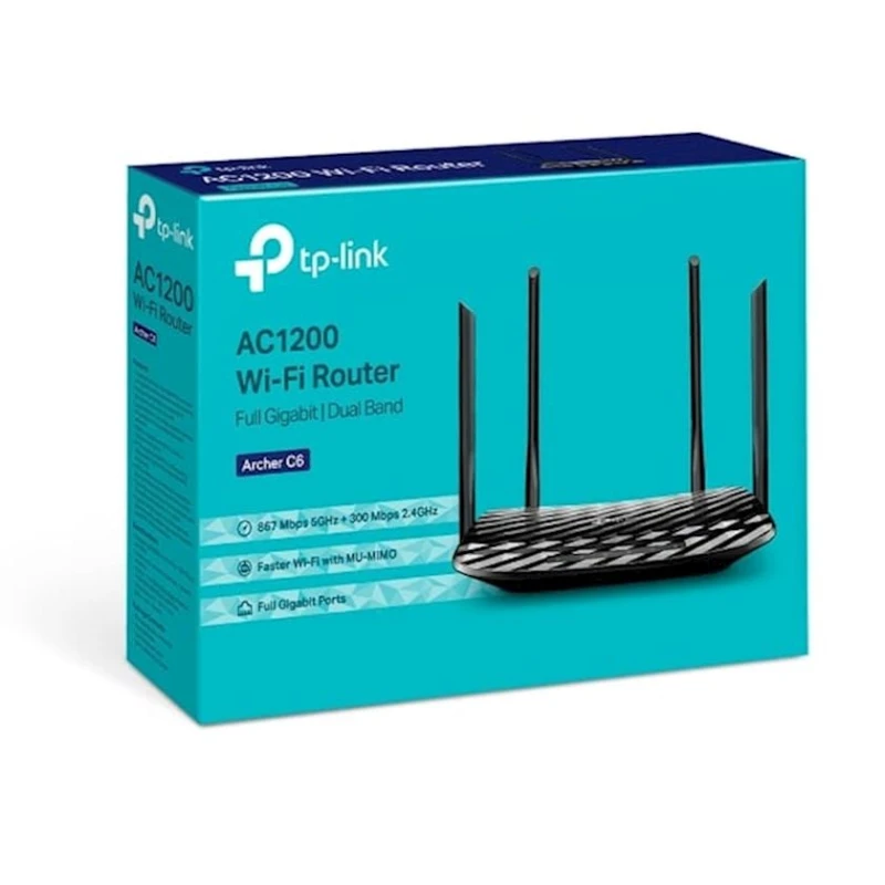 Wi-Fi роутер TP-Link Archer C6 AC1200 (6935364086169) Wi-Fi роутер TP-Link Archer C6 AC1200 (6935364086169)