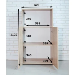 Комод Letta, 112x62x34 см, ЛДСП, коричневый Комод Letta, 112x62x34 см, ЛДСП, коричневый