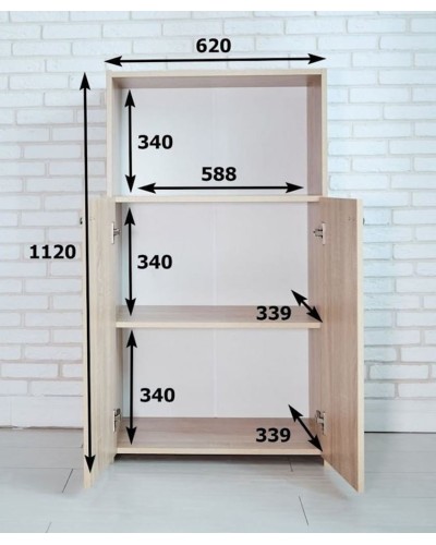 Komod Letta, 112x62x34 sm, LDSP, qəhvəyi