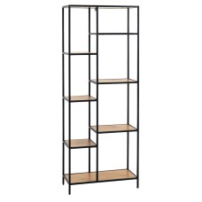 Stellaj JYSK Trappedal 7 rəf, 70x30x178 sm, qəhvəyi/qara