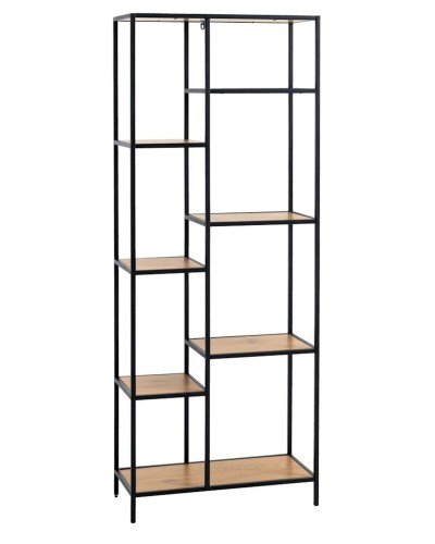 Stellaj JYSK Trappedal 7 rəf, 70x30x178 sm, qəhvəyi/qara