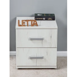 Тумба под телевизор Letta, ЛДСП, белая, 44.5x38.5x40 см