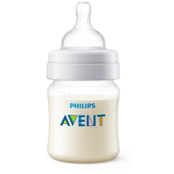 Бутылочка Philips AVENT Anti-colic SCY100/01, полипропилен/силикон, прозрачный, 125 мл, 0+ мес Бутылочка Philips AVENT Anti-colic SCY100/01, полипропилен/силикон, прозрачный, 125 мл, 0+ мес