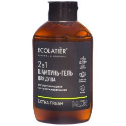 Шампунь и гель для душа Ecolatier Men Extra Fresh 2в1, 400 мл