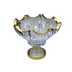 Фруктовница Banu NH-Т962, 25х22 см, стекло, прозрачный/золотистый Фруктовница Banu NH-Т962, 25х22 см, стекло, прозрачный/золотистый