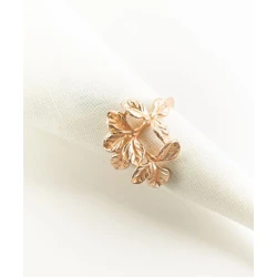 Кольцо для салфеток Hom-me, цинк, радиус 6 см, розовое/золотистое