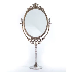 Настольное зеркало Hom-me 102968, стекло/металл, 71 см, серебряный