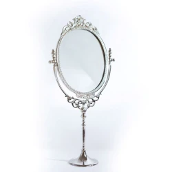 Настольное зеркало Hom-me 102968, стекло/металл, 71 см, серебряный