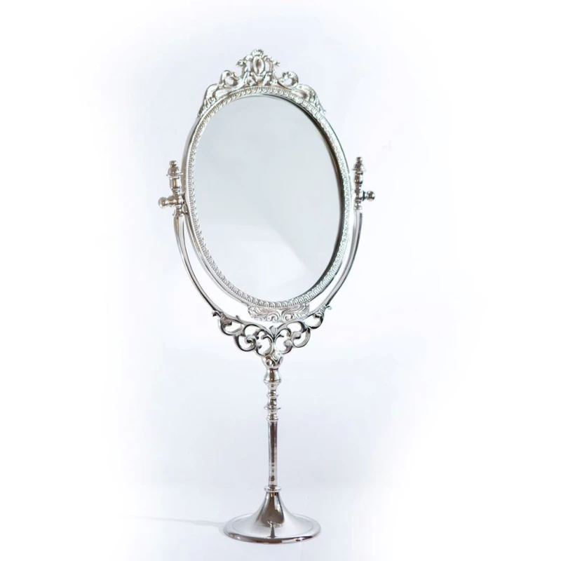 Настольное зеркало Hom-me 102968, стекло/металл, 71 см, серебряный Настольное зеркало Hom-me 102968, стекло/металл, 71 см, серебряный