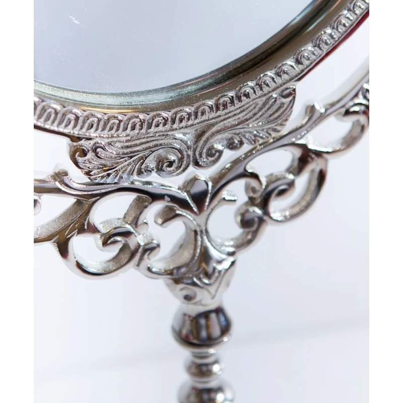 Настольное зеркало Hom-me 102968, стекло/металл, 71 см, серебряный Настольное зеркало Hom-me 102968, стекло/металл, 71 см, серебряный