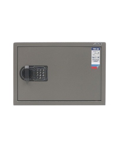 Ofis seyfi Aiko TM-30 EL, elektron kodlu, qəhvəyi, 300x440x355 mm