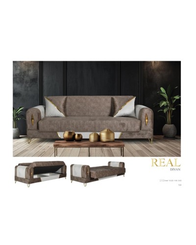 Divan Real qəhvəyi, 225x80x80 mm