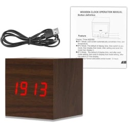 Мини-светодиодный будильник с отображением времени, даты и температуры. 6240_0588