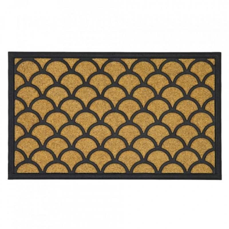 Коврик придверный Lako Bali S11232, 45x75 см, полипропилен, бежевый/черный Коврик придверный Lako Bali S11232, 45x75 см, полипропилен, бежевый/черный