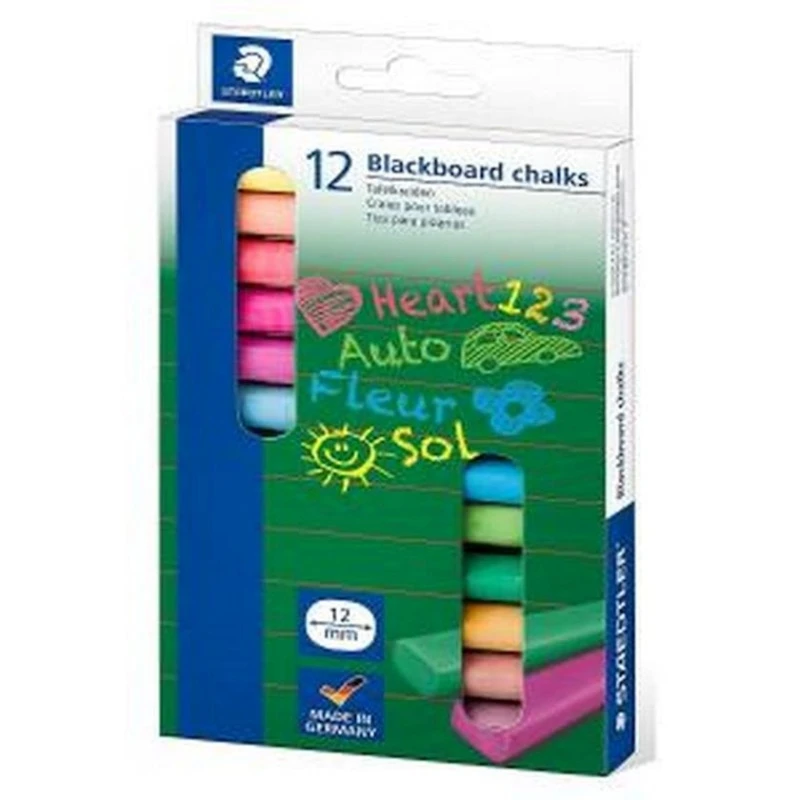 Мелки Staedtler цветные, 12шт, 12мм Мелки Staedtler цветные, 12шт, 12мм