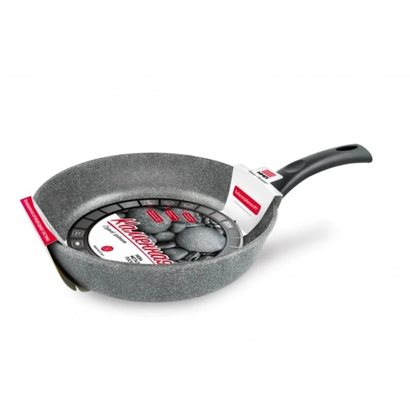 Сковородка Нева Металл Каменная Серый Гранит 19128, 28 см, алюминий, серый