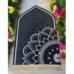 Коврик для намаза 5102026, черно/белый