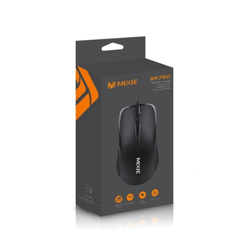 Проводная мышь Mixie BM760 Black