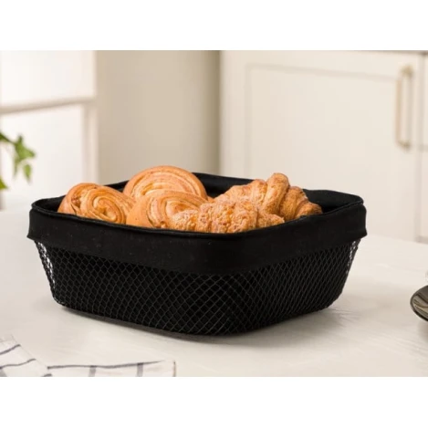 Хлебница Limon OP-2016008, черная, 24x24 см Хлебница Limon OP-2016008, черная, 24x24 см